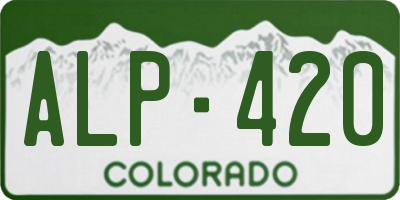 CO license plate ALP420