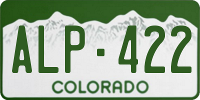 CO license plate ALP422