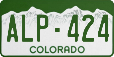 CO license plate ALP424