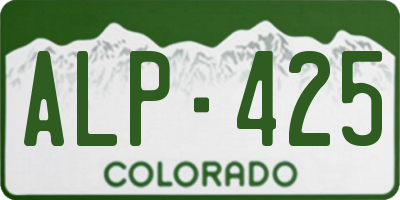 CO license plate ALP425