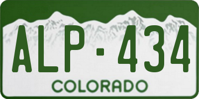 CO license plate ALP434