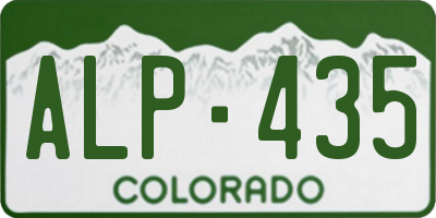 CO license plate ALP435