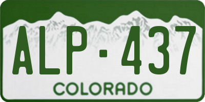 CO license plate ALP437