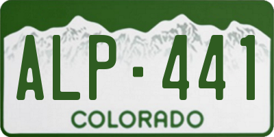 CO license plate ALP441