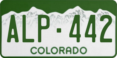 CO license plate ALP442