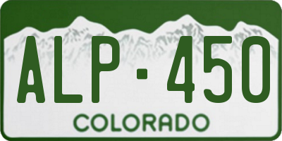 CO license plate ALP450