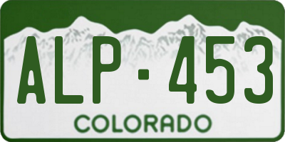 CO license plate ALP453