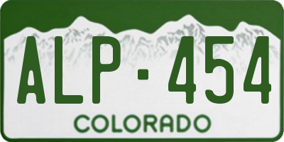 CO license plate ALP454