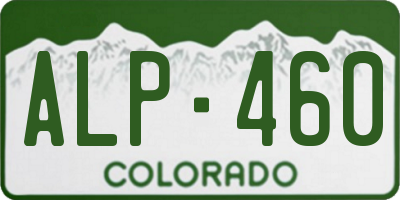 CO license plate ALP460