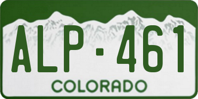 CO license plate ALP461
