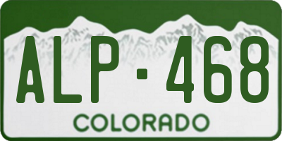 CO license plate ALP468