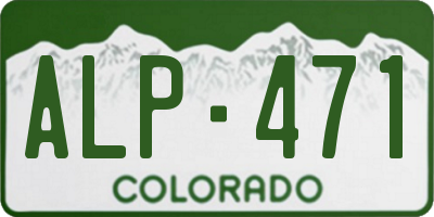CO license plate ALP471