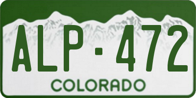 CO license plate ALP472
