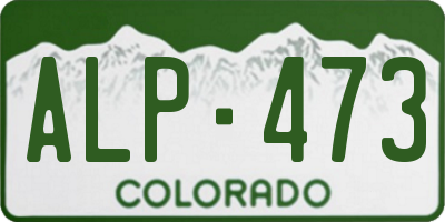 CO license plate ALP473