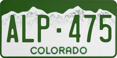 CO license plate ALP475