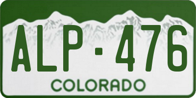CO license plate ALP476