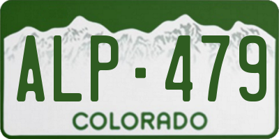 CO license plate ALP479