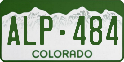 CO license plate ALP484