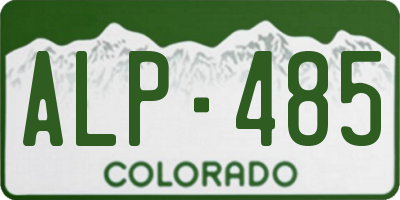 CO license plate ALP485