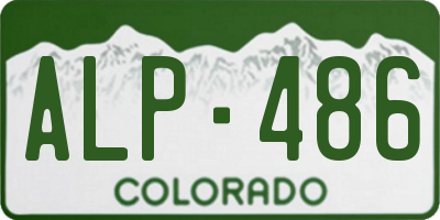 CO license plate ALP486