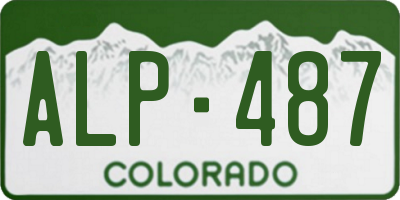 CO license plate ALP487