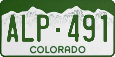 CO license plate ALP491