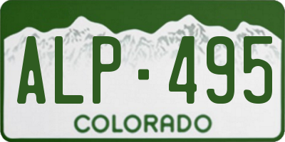 CO license plate ALP495