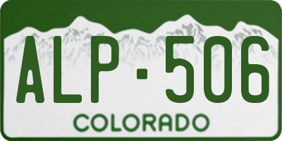 CO license plate ALP506