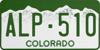 CO license plate ALP510