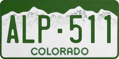 CO license plate ALP511