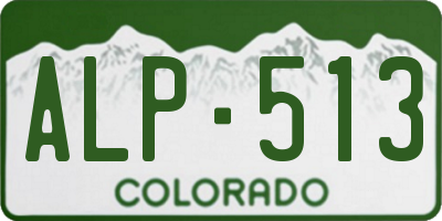 CO license plate ALP513