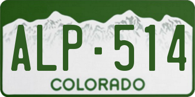 CO license plate ALP514