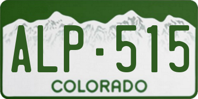 CO license plate ALP515