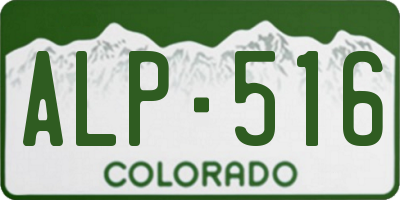 CO license plate ALP516