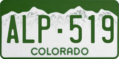 CO license plate ALP519