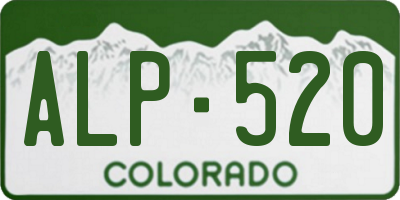 CO license plate ALP520