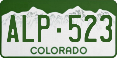 CO license plate ALP523