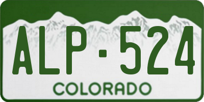 CO license plate ALP524