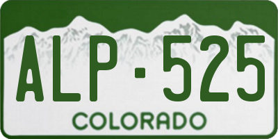 CO license plate ALP525
