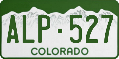 CO license plate ALP527