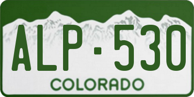 CO license plate ALP530