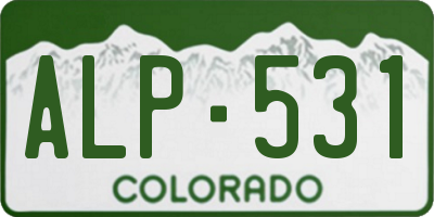 CO license plate ALP531