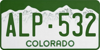 CO license plate ALP532