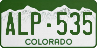 CO license plate ALP535