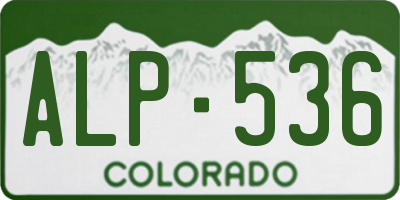 CO license plate ALP536