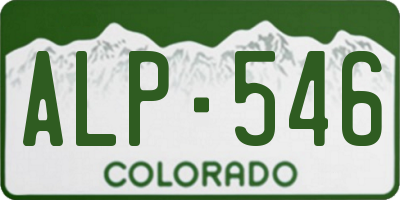 CO license plate ALP546