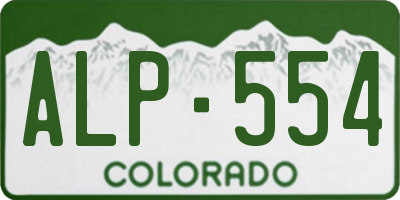 CO license plate ALP554