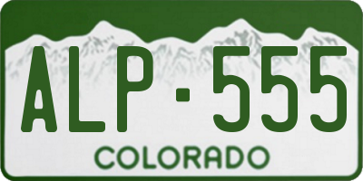 CO license plate ALP555