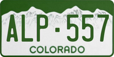 CO license plate ALP557