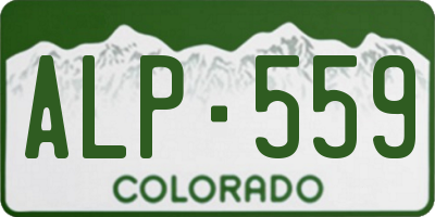 CO license plate ALP559